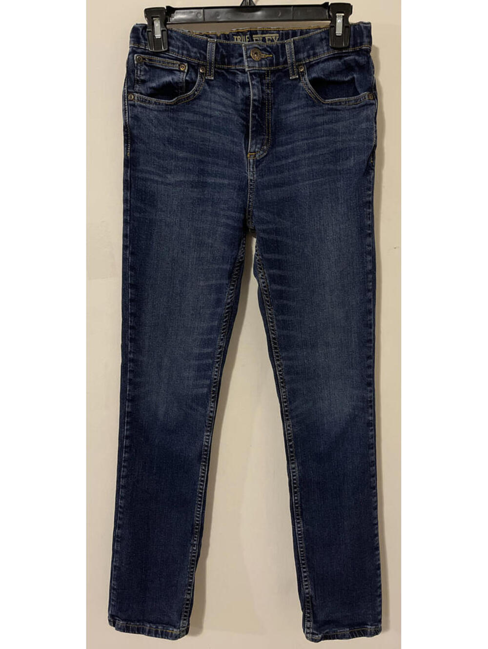 True Craft Flex Boys Size 16 Blue Skinny Slim Tapered Adjustable Jeans! A3200